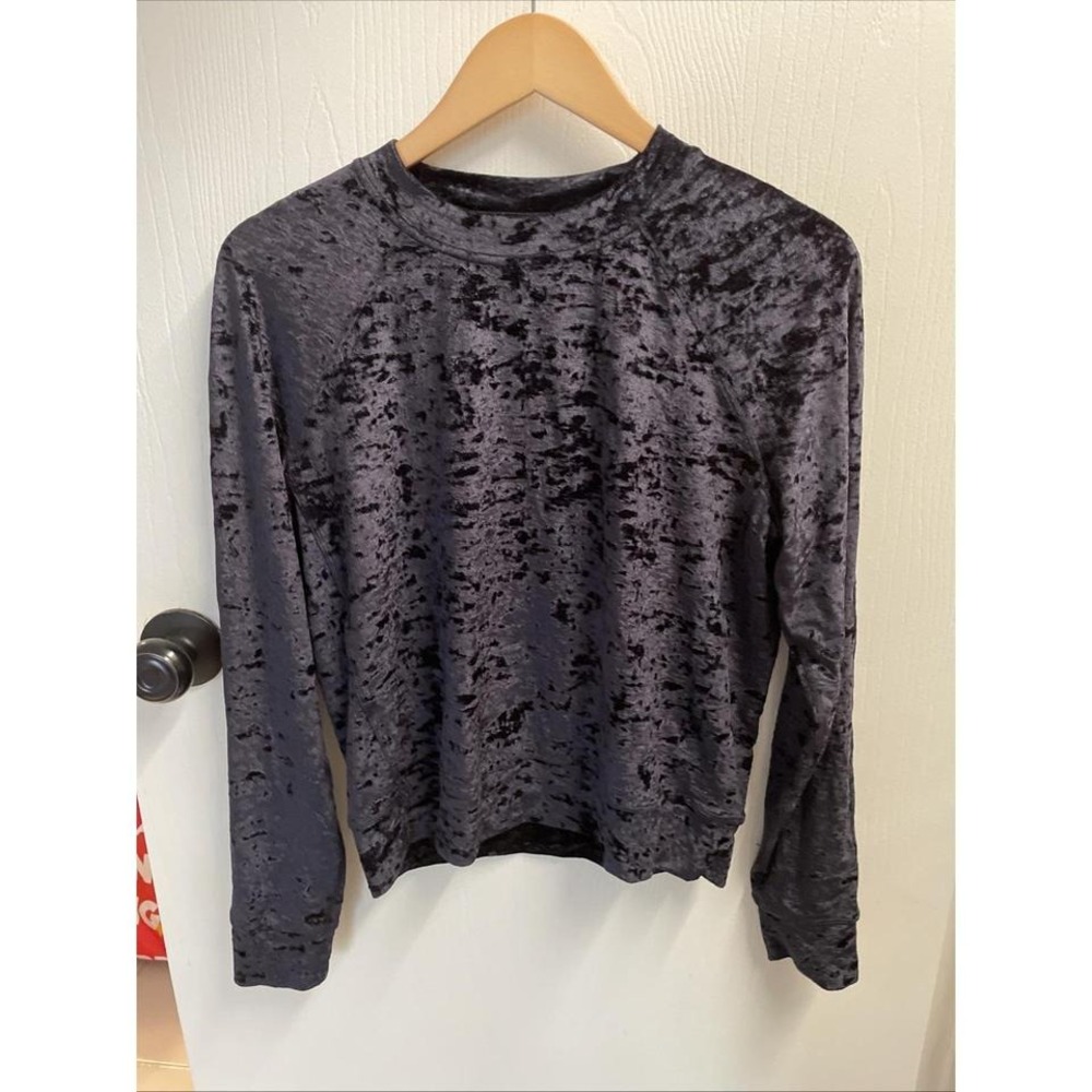 Crushed Velvet Size 8 Long Sleeve Black - Picture 3 of 6